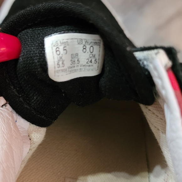 VANS Old Skool Red and Blue Checkered Sneakers - Picture 8 of 8